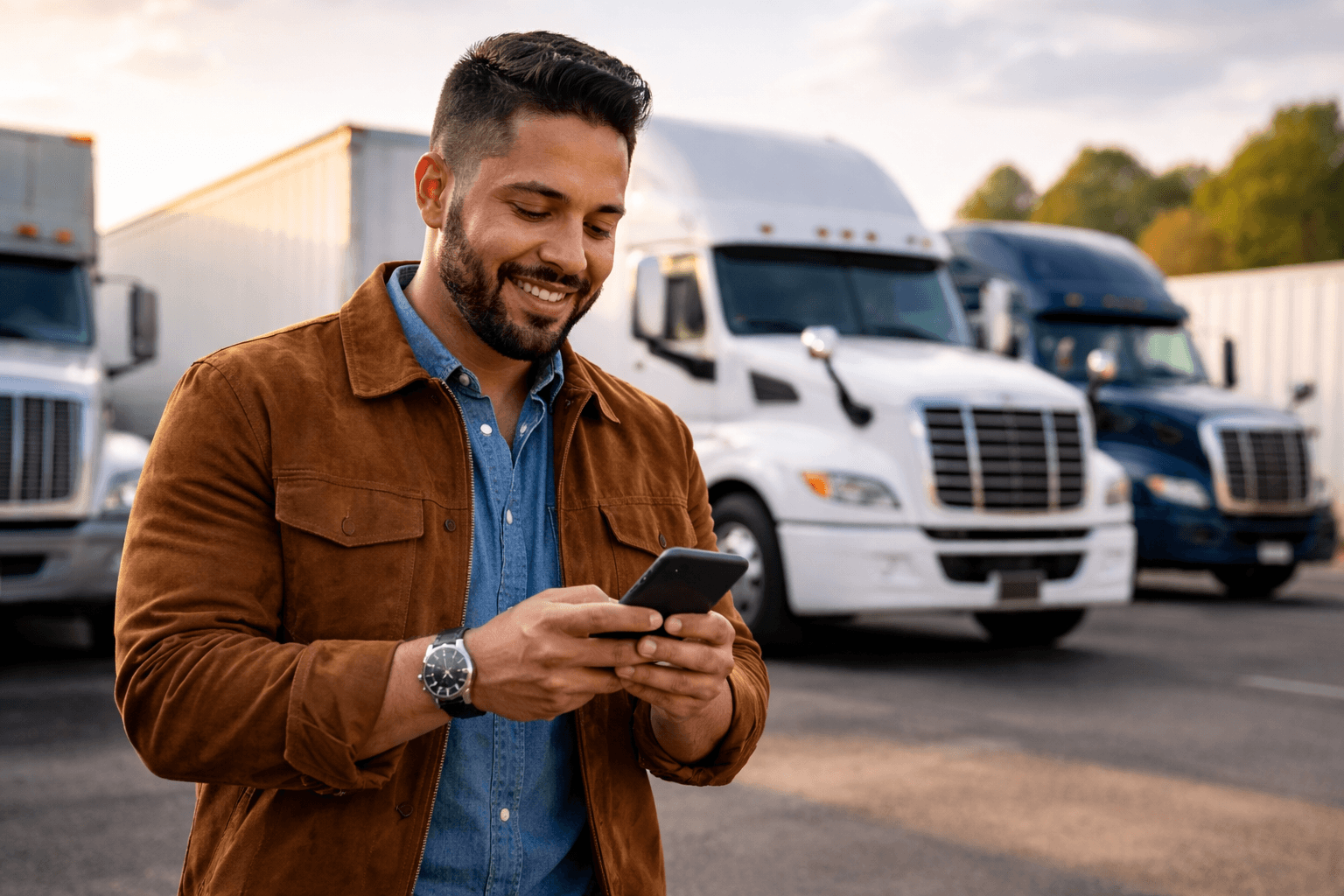 Independent worker managing documents on mobile